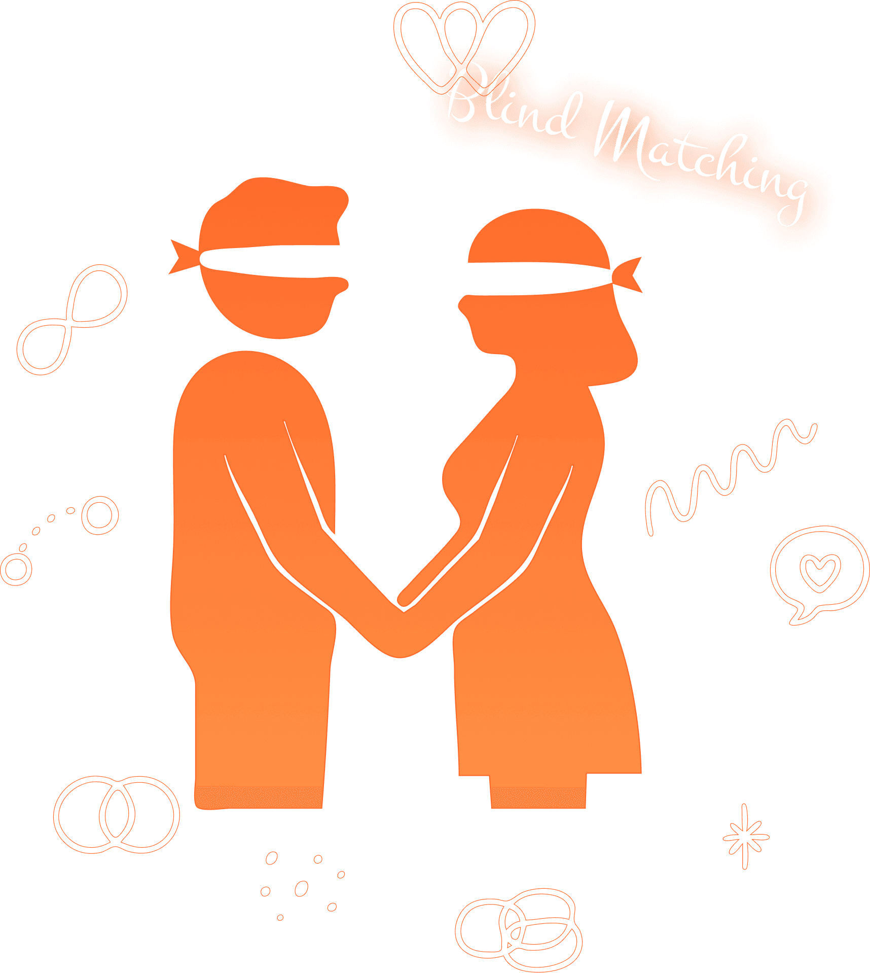 Blind Matching - Two people connecting