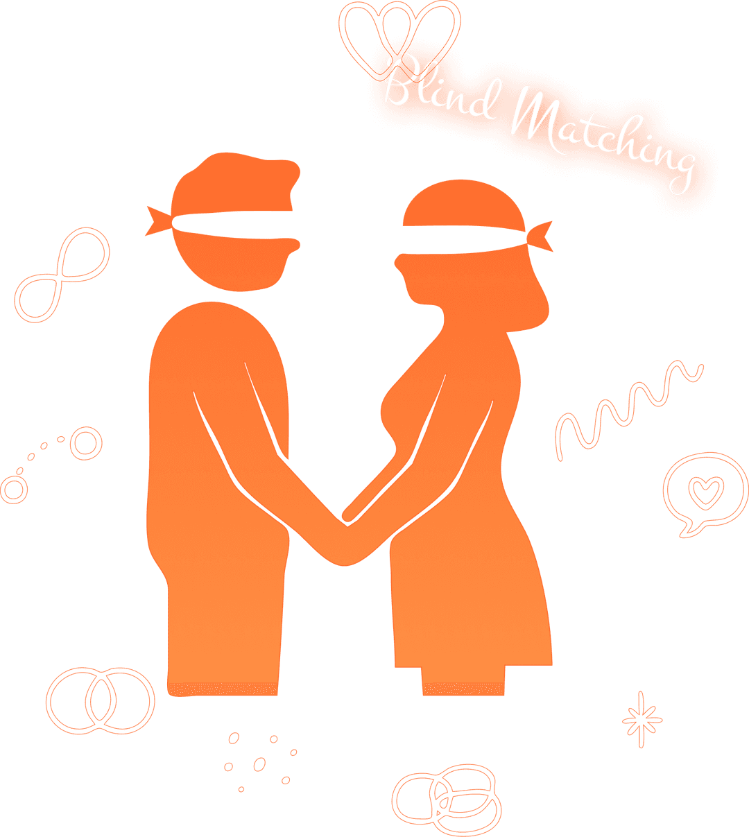 Blind Matching - Two people connecting